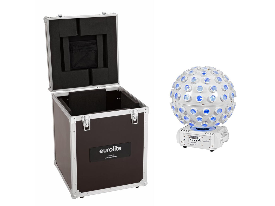 EUROLITE Set LED B-40 Laser Beam Effect weiß + Case
