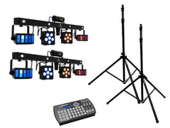 EUROLITE Set 2x LED KLS Laser Bar PRO + Easy Show + 2x M-4 Lautsprecherständer