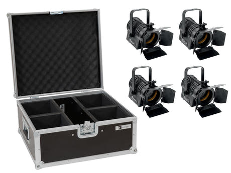EUROLITE Set 4x LED THA-20PC TRC Theater Spot bk + Case