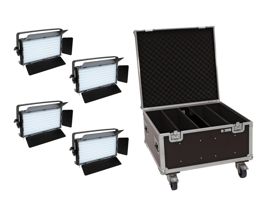 EUROLITE Set 4x LED PLL-480 QCL Panel + Koffer