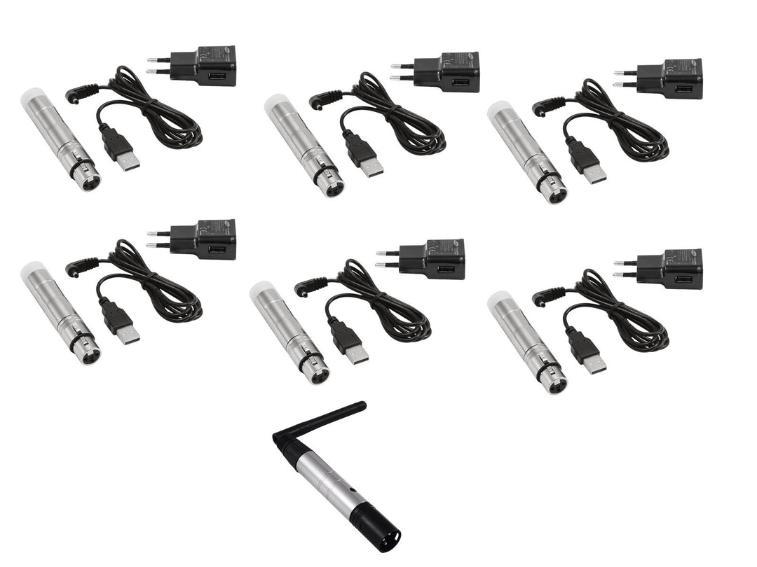 EUROLITE Set 1x Sender + 6x AKKU-Empfänger