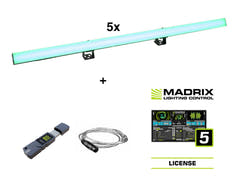 EUROLITE Set 5x LED PR-100/32 Pixel-DMX-Schiene + Madrix-Software