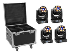 EUROLITE Set 4x LED TMH-H90 + Koffer mit Rollen