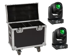 EUROLITE Set 2x LED TMH-B90 + Case mit Rädern