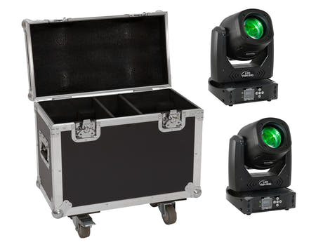 EUROLITE Set 2x LED TMH-B90 + Case mit Rädern