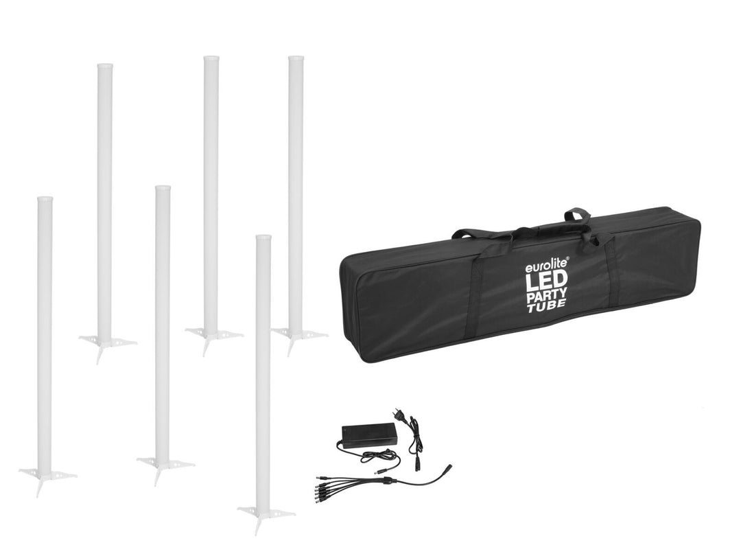 EUROLITE Set 6x AKKU LED Party Tube IR + Ladegerät + Softbag