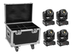 EUROLITE Set 4x LED TMH-S60 Moving Head Spot + Case