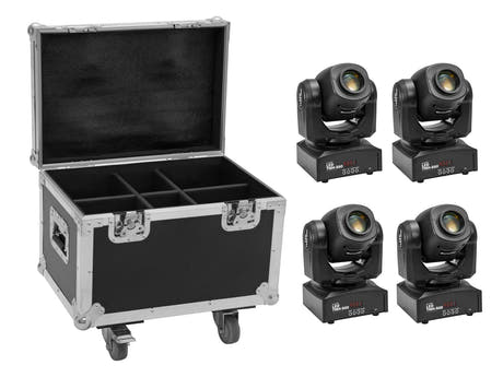 EUROLITE Set 4x LED TMH-S60 Moving Head Spot + Case