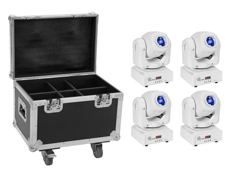 EUROLITE Set 4x LED TMH-S60 Moving Head Spot wh + Koffer
