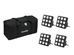 EUROLITE Set 4x LED Party-Panel RGB+UV + Softtasche