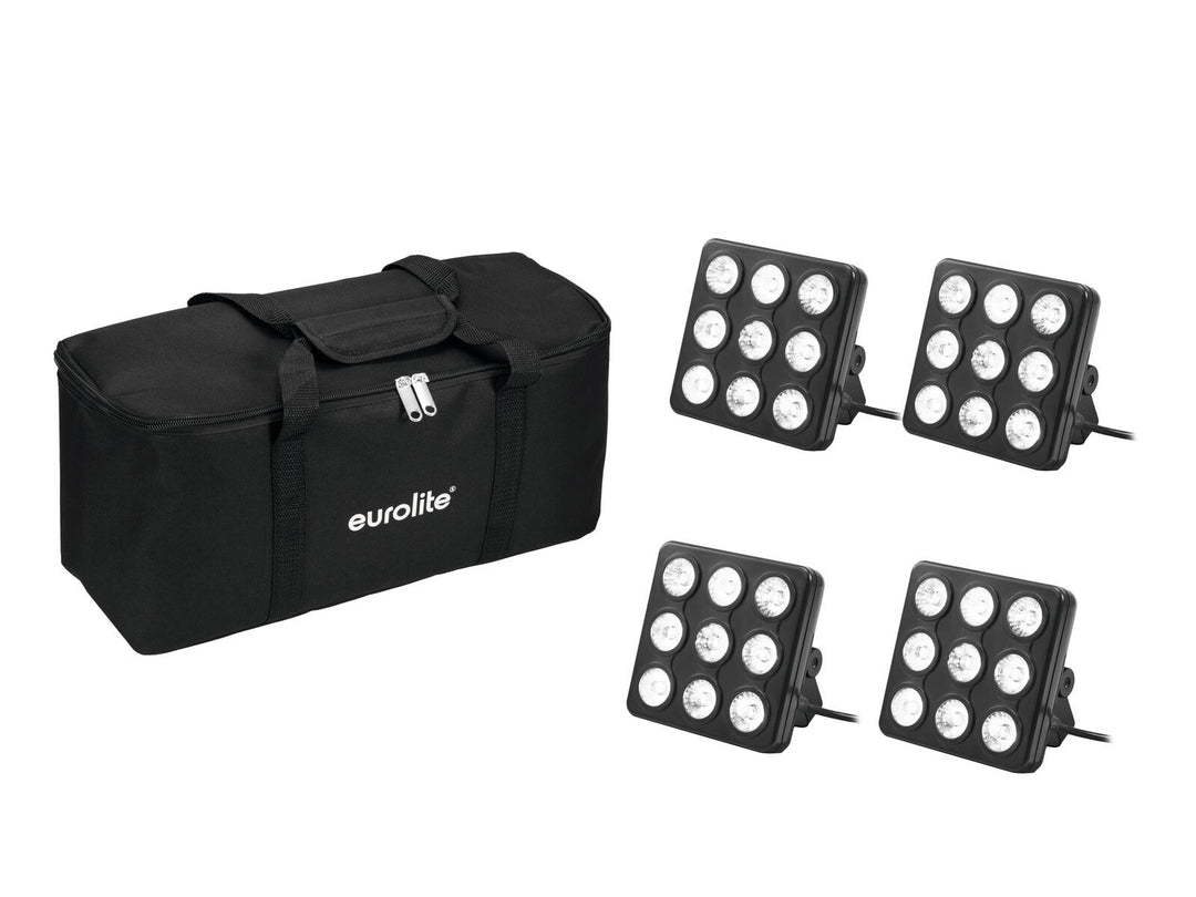 EUROLITE Set 4x LED Party-Panel RGB+UV + Softtasche