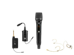 OMNITRONIC Set FAS TWO + Dyn. Drahtlosmikrofon + BP + Headset 660-690MHz