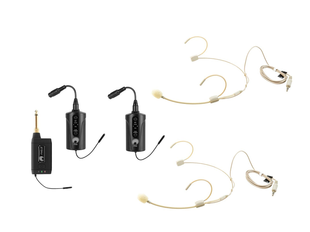 OMNITRONIC Set FAS TWO + 2x BP + 2x Headsets 660-690Mhz