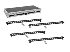 EUROLITE Set 4x LED PIX-16 QCL Bar + Koffer