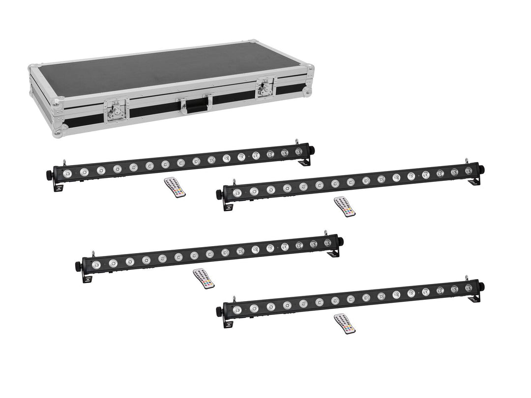 EUROLITE Set 4x LED PIX-16 QCL Bar + Koffer