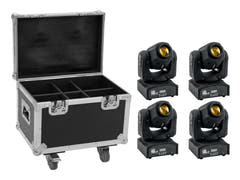 EUROLITE Set 4x LED TMH-17 Spot + Case mit Rädern