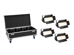 EUROLITE Set 4x LED PLL-576 CW/WW Panel + Case mit Rädern