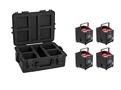 EUROLITE Set 4x AKKU UP-4 QCL Scheinwerfer QuickDMX MK2 + Kunststoff case