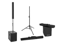 OMNITRONIC Set ROD-1283 Aktives Säulenlautsprechersystem + Lautsprecherständer + Cover set
