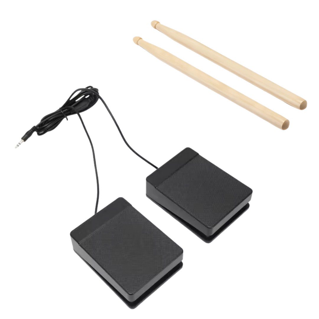 V-TONE RD7 Elektronisches Schlagzeug – Roll-Up Drum Kit mit 7 Pads, Pedale und Lautsprecher