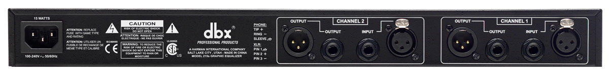 dbx 215s 2 x 15 Band grafischer Equalizer