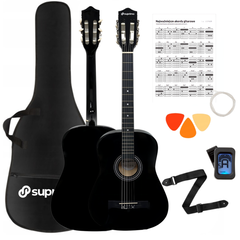 Suprimo CGS1 BK Klassische Gitarre 4/4 – Schwarz