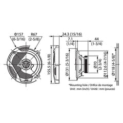 JVC CS-DR522 Lautsprecherset 13 cm 2-Wege 260 W Peak