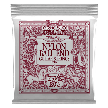 Ernie Ball Ernesto Palla Black Nylon Gold Ball Gitarrengurte (Klassisch)