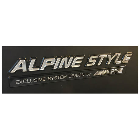 Alpine Style Emblem schwarz/chrom
