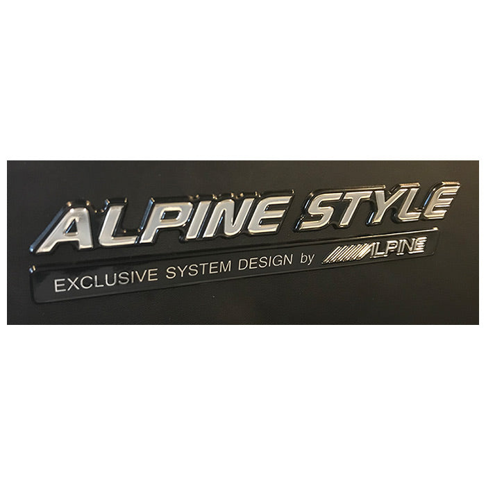 Alpine Style Emblem schwarz/chrom