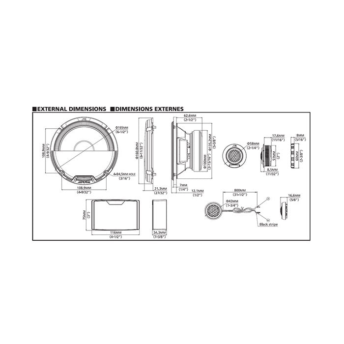 Alpine R2-S652 16.5CM PRO 2-Wege-Komponenten-Lautsprecher