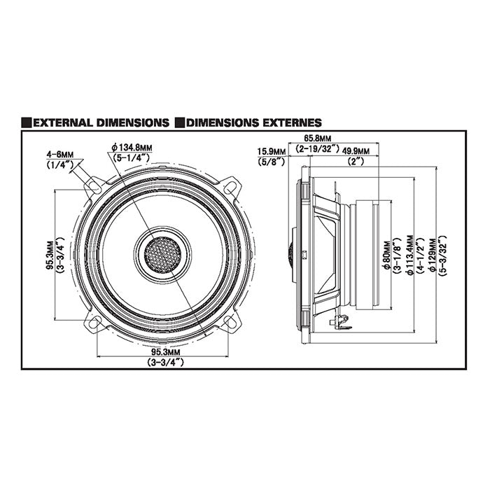 Alpine S2-S50 13-cm-Lautsprecher 2-Wege-Koaxial