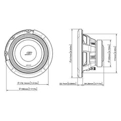 Alpine S2-W8D4 8" Subwoofer, doppelt, 4 Ohm