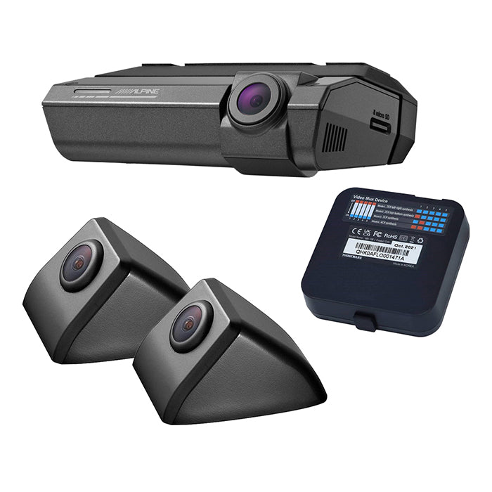Alpine DVR-F790 Dashcam-Kit mit 2 Seitenkameras