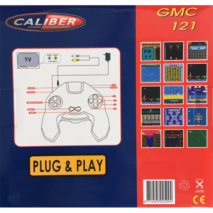 Caliber Spielekonsole – inklusive 121 Spielen