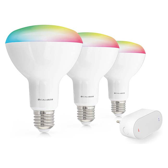 Caliber BR30 Smart-Home-Starterpack LED-Glühbirne weiß/multi