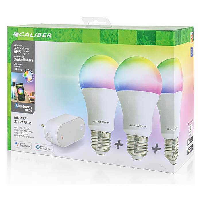 Caliber E27 Smart-Home-Starterpack LED-Glühbirnen weiß/multi