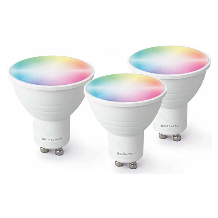 Caliber GU10 Smart Home 3er-Pack LED-Glühbirnen weiß/multi