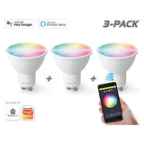 Caliber GU10 Smart Home 3er-Pack LED-Glühbirnen weiß/multi