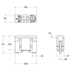 Ampire Abgriff für Low-Profile-Mini-Sicherung 10A (ACN) - 1 Stk