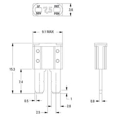 Ampire Abzweig für MICRO2-Sicherung 10A (ACZ) - 1 Stk.
