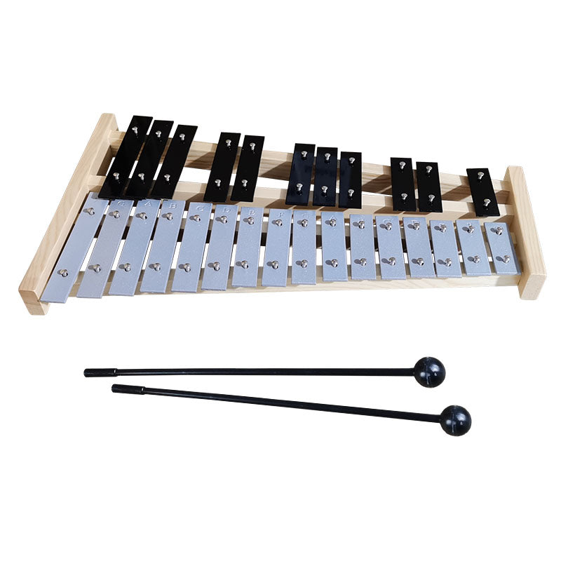 V-TONE DC27 Chromatische Glockenspiele für Kinder – 27 Töne mit Etui und Schlägeln