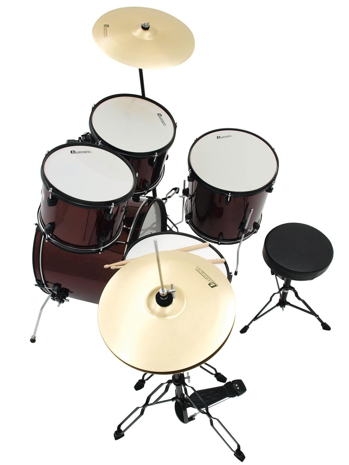 DiMavery DS-200 Drum set, wine red