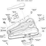 GEWA Rucksack Montage Formgeformtes Geigen/Viola Case - 2 Rucksackgurte