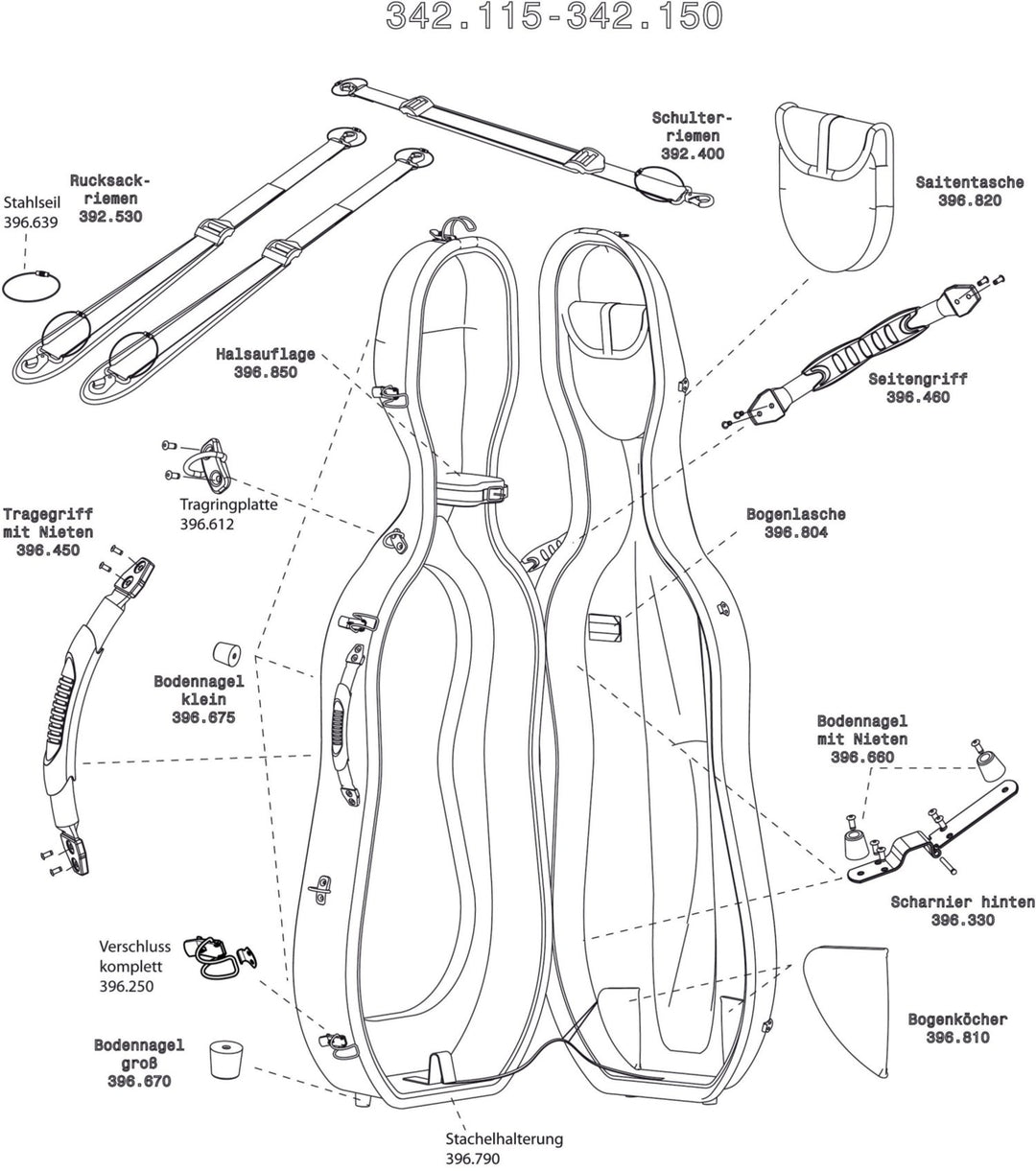 GEWA Cello case Idea Original Carbon 2.9 - Komplettverschluss