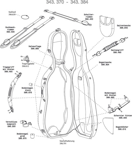 GEWA Cello case Idea Original Carbon 2.9 - Halsstütze (Farbangabe)