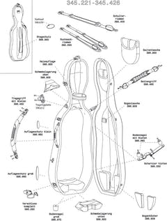 GEWA Cello case Idea Original Carbon 2.9 - Komplettverschluss
