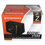 Phoenix Gold 10" aktiver Subwoofer mit Kabeln & Fernbedienung