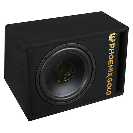 Phoenix Gold 12" aktiver Subwoofer mit Kabeln & Fernbedienung