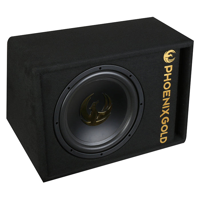 Phoenix Gold 12" aktiver Subwoofer mit Kabeln & Fernbedienung